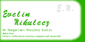 evelin mikulecz business card